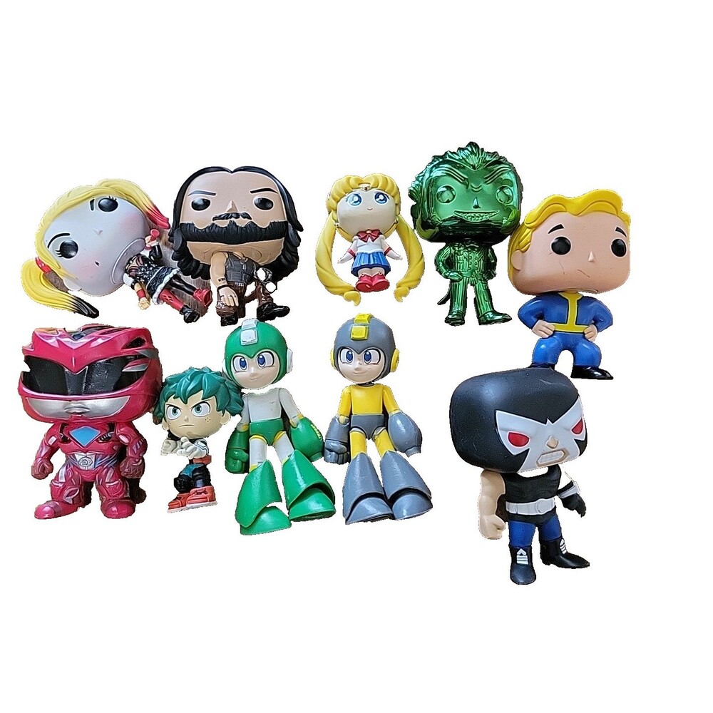 Funko Pop! Assorted Lot figures mega man sailor moon Super heroes Etc...